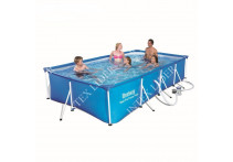 5619D Bestway Круглый каркасный бассейн, 427х122см+фильтр-насос, лестница, тент